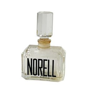 Perfume Norell Empty Glass Dabber Bottle Crystal 1/2 fl oz Vtg New York Faceted